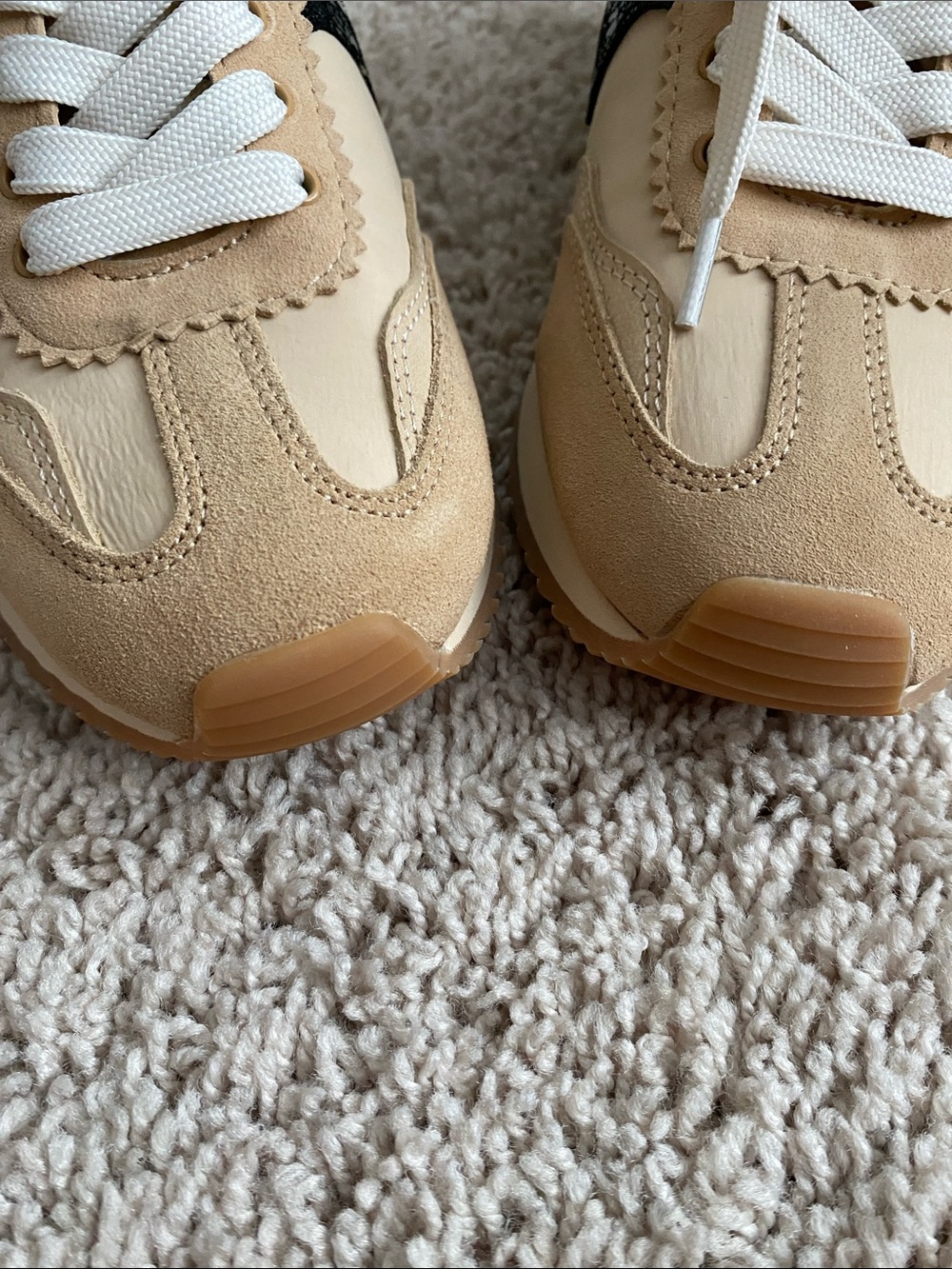Dolce Vita Beige and Black Retro Sneakers - Picture 4 of 9